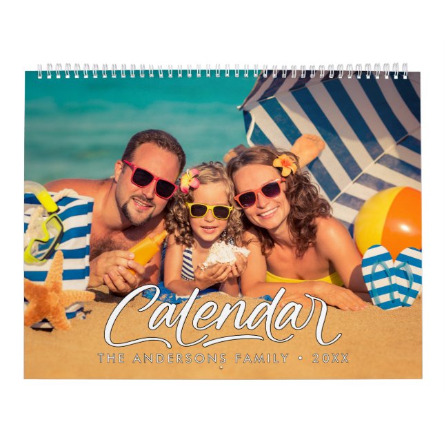 Calendrier Modern Stylish Photo Family 2026 Calendar (Protection)
