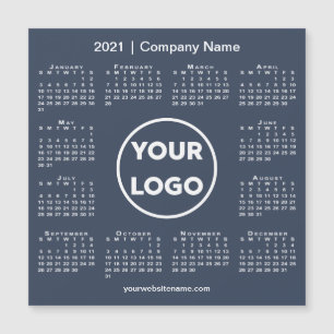 Calendrier moderne 2021 avec logo de la compagnie