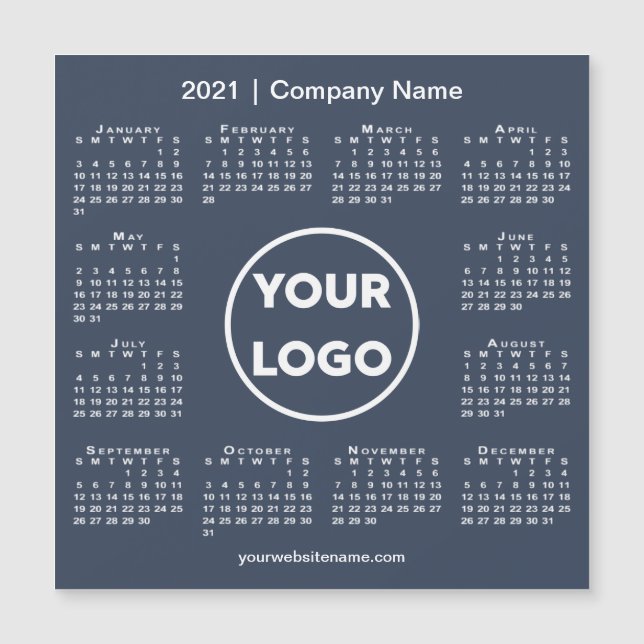 Calendrier moderne 2021 avec logo de la compagnie  (Devant)