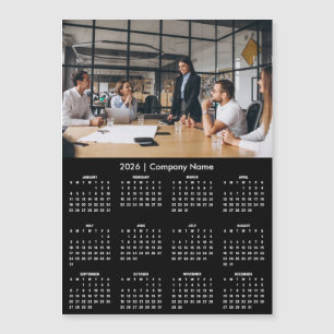 Calendrier Moderne 2026 Société Nom Photo Aimant
