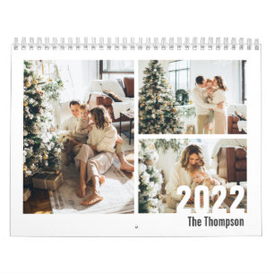 Calendrier Moderne Black White Custom Créez votre propre pho