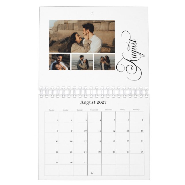 Calendrier Moderne Chic 4 Collage Photo 53 photos  (Aug 2027)