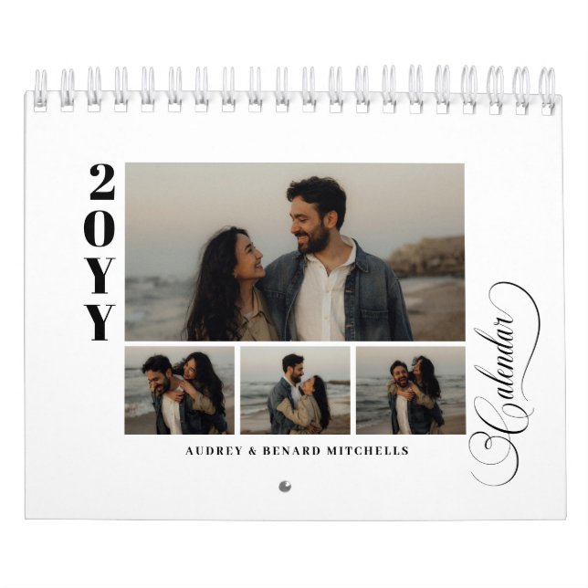 Calendrier Moderne Chic 4 Collage Photo 53 photos  (Protection)