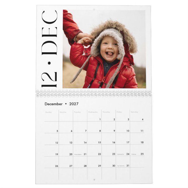 Calendrier Moderne Chic Créer Votre Propre Photo (Dec 2027)