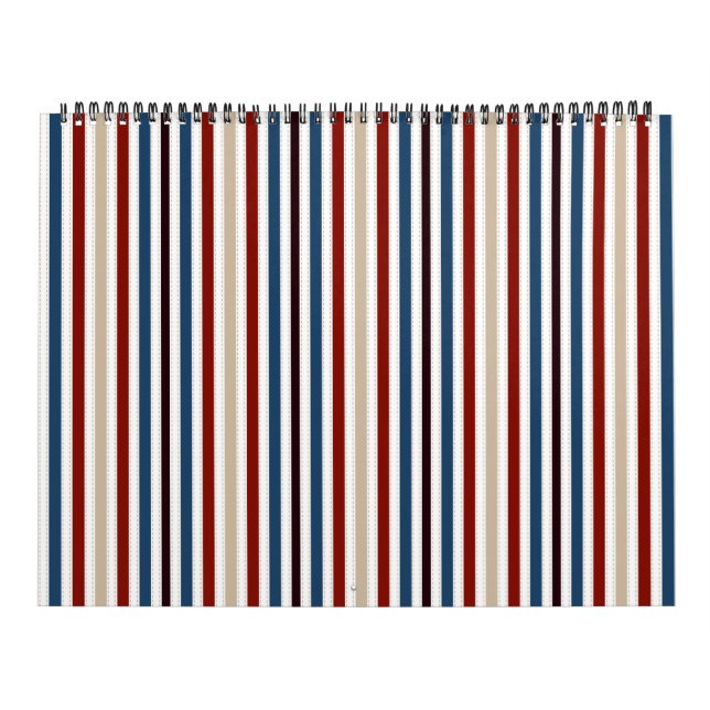 Calendrier Moderne Chic Rayé (Protection)