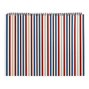 Calendrier Moderne Chic Rayé