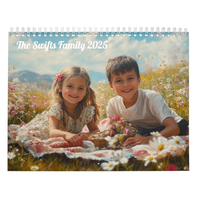 Calendrier Moderne Créez vos propres photos de famille 2025 S (Protection)