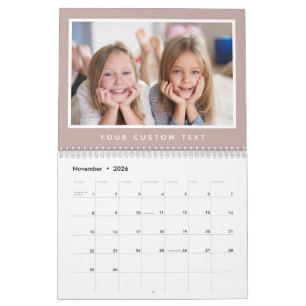 Calendrier Moderne Minimaliste 2027 Famille Texte Personnalis