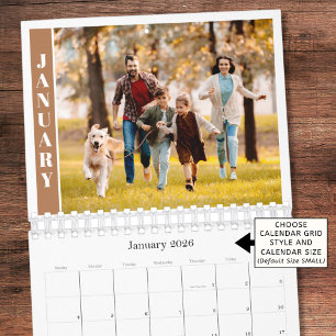 Calendrier Moderne Minimaliste Une Photo Par Mois Terracotta