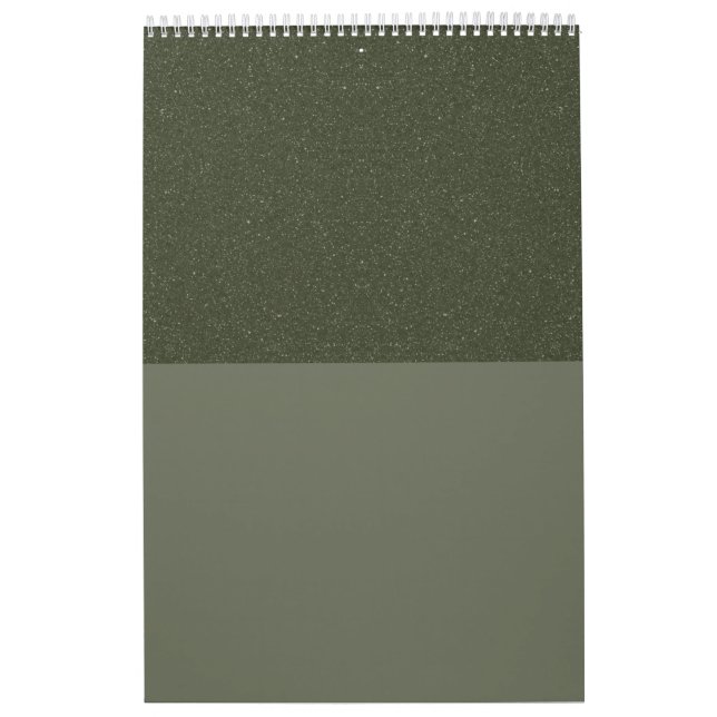 Calendrier moderne Moss Green à deux tons - person (Protection)