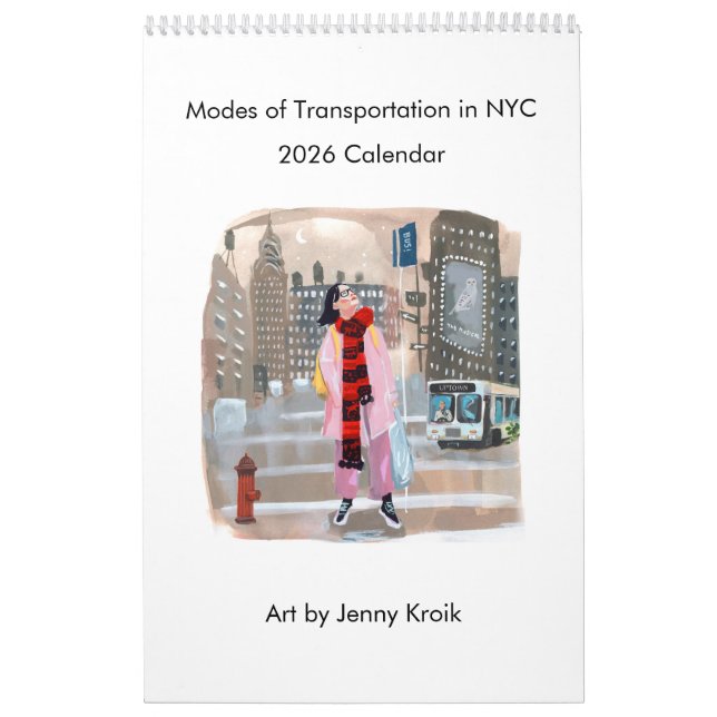 Calendrier Modes of Transportation in NYC, 2026 Calendar  (Protection)