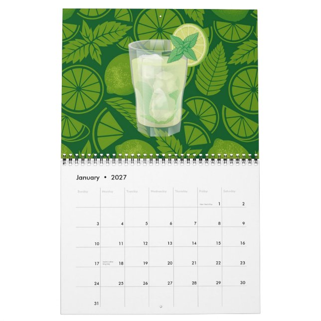 Calendrier Mojito (Jan 2027)