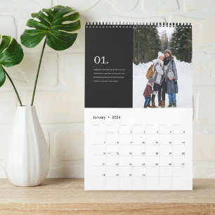 Calendrier Moments d'esprit Photos de famille et poèmes
