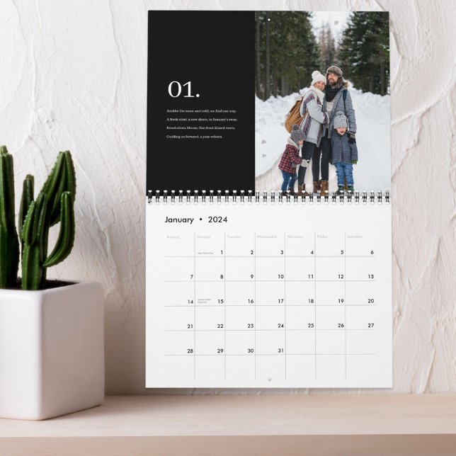 Calendrier Moments d'esprit Photos de famille et poèmes (Créateur téléchargé)