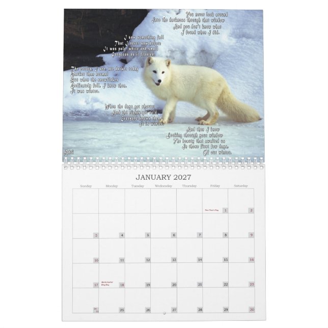 Calendrier Mon écrivez-lui 2008 la version saisonnière de (Jan 2027)