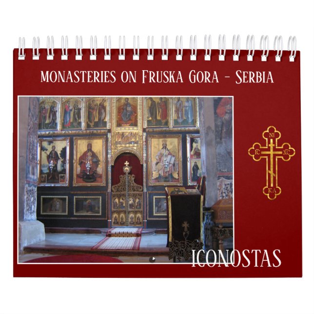 Calendrier monastères sur Fruska Gora iconostas serbie (Protection)