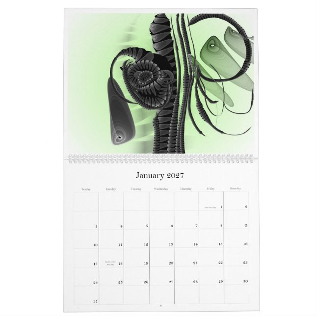 Calendrier Monde 2010 de fractale d'Anjo Lafin (Jan 2027)