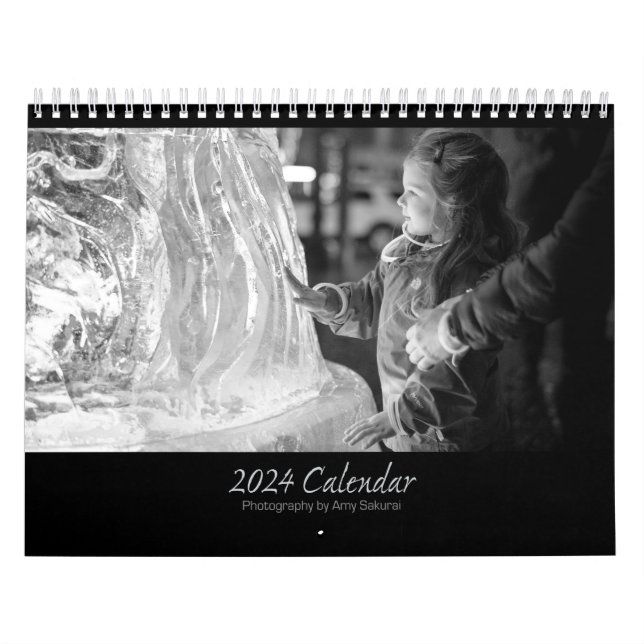 Calendrier monochrome 2024 d'Amy (Protection)