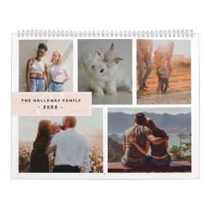 Calendrier Monogramme géométrique nom brouillon 17 photo coll