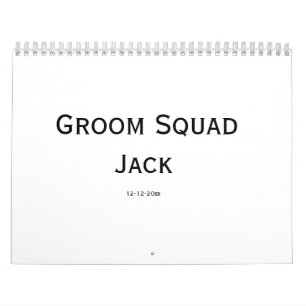 Calendrier monogramme simple personnalisé ajoutez votre nom m