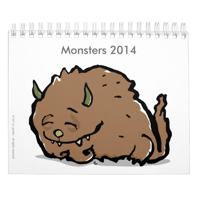 Calendrier monstres 2014 (personnalisables) (Protection)