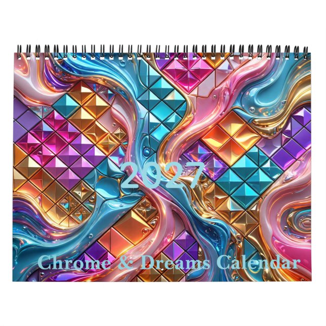 Calendrier Mosaïque 3D Abstraite Luxe 2027 (Protection)