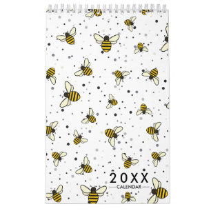 Calendrier motif d'abeille 2026