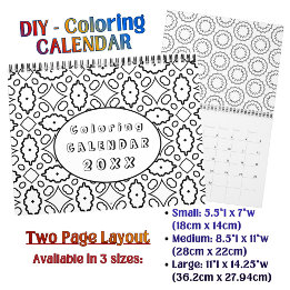 Calendrier Motif de coloriage DIY personnalisé - Art de conto