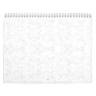 Calendrier Motif floral monochrome – Art élégant sans couture