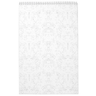 Calendrier Motif floral monochrome – Art élégant sans couture