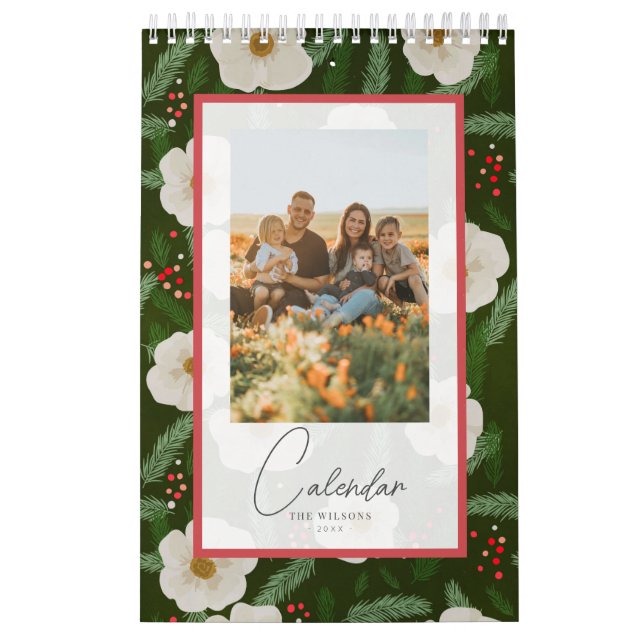 Calendrier Motif Floral saisonnier Famille Photo (Protection)