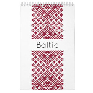 Calendrier Motif folklorique de Lettonie balte