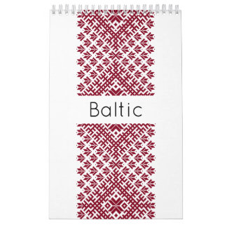 Calendrier Motif folklorique de Lettonie balte