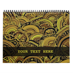 Calendrier Motif Peint À La Main Et Numériquement Art 15