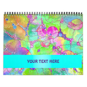 Calendrier Motif Peint À La Main Et Numériquement Art 41