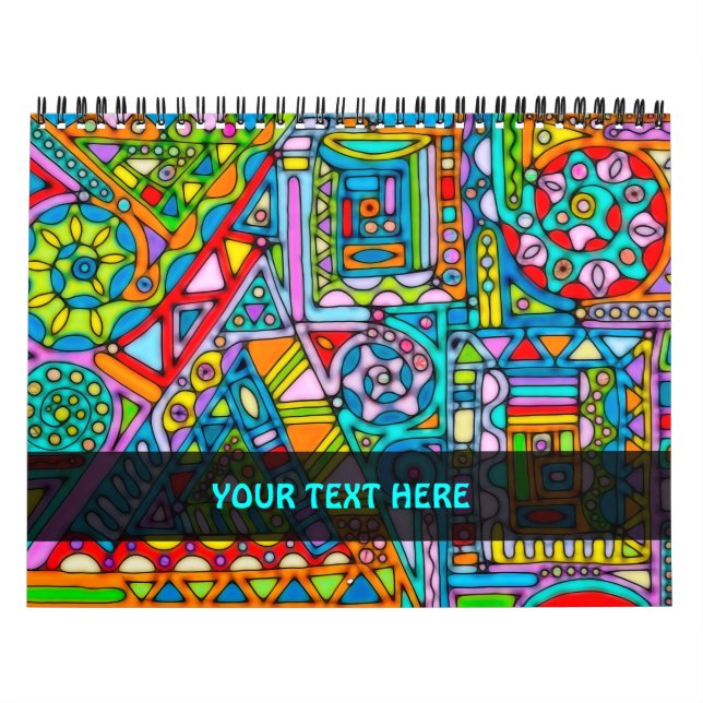 Calendrier Motif Peint À La Main Et Numériquement Art 53 (Protection)