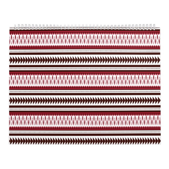 Calendrier motif rayé rouge et blanc (Protection)