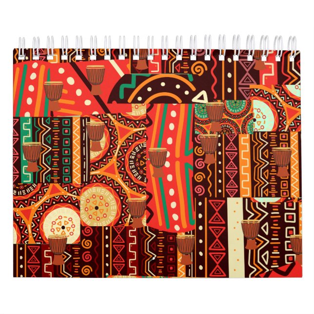 Calendrier Motif tribal Afrocentrique Kente (Protection)