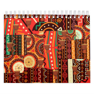 Calendrier Motif tribal Afrocentrique Kente