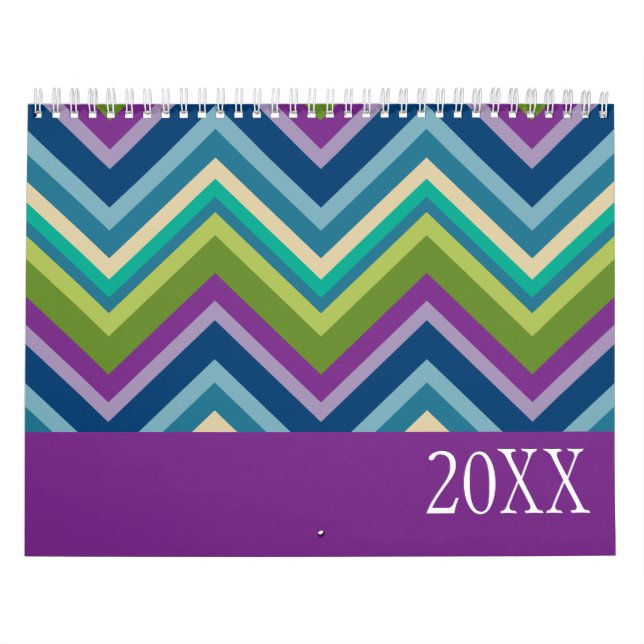Calendrier Motifs Colorés et Dessins Amusants (Protection)