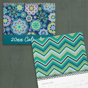 Calendrier Motifs Féminins Chic - Couleurs Vives et Funky