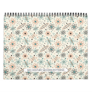 Calendrier Motifs Modernes du Milieu du Siècle #1 Art Origina