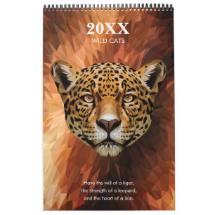 Calendrier Motivation des chats sauvages Abstraits modernes