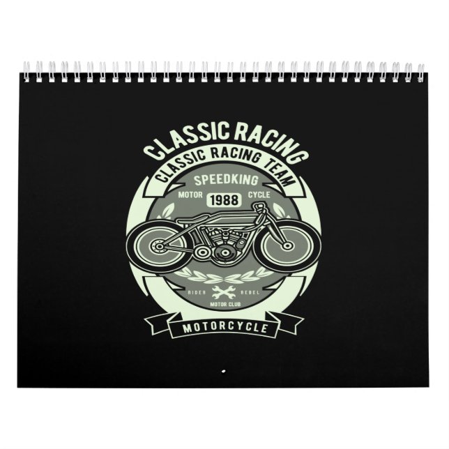Calendrier moto de course classique (Protection)