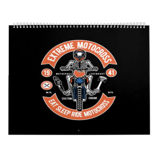 Calendrier motocross extrême dormir motocross