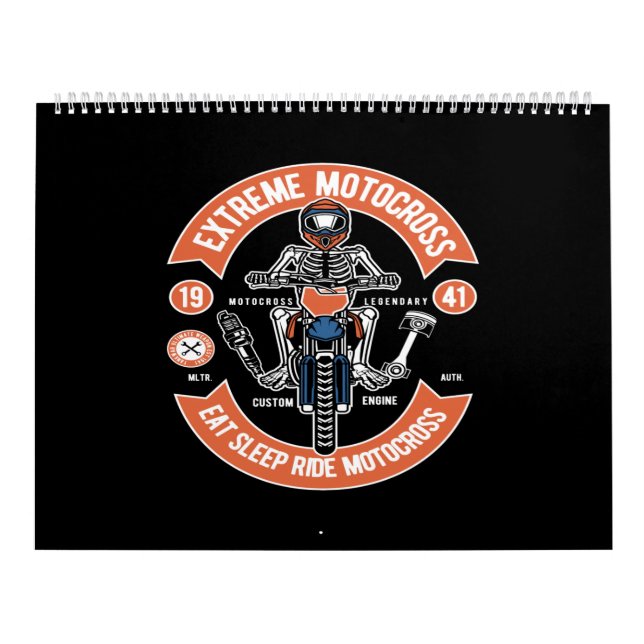 Calendrier motocross extrême dormir motocross (Protection)