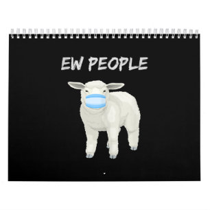 Calendrier Mouflons ou agneau en masque Cadeau de quarantai