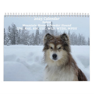 Calendrier Mountain Home's Powder Hound CDX, RAE, RM, CGC, WL