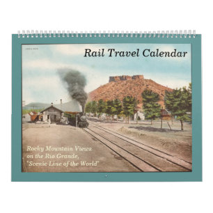 Calendrier Mountain View rocheux sur le chemin de fer grand