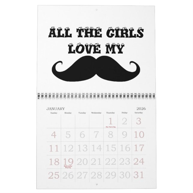 Calendrier Moustache 2013 (Jan 2026)